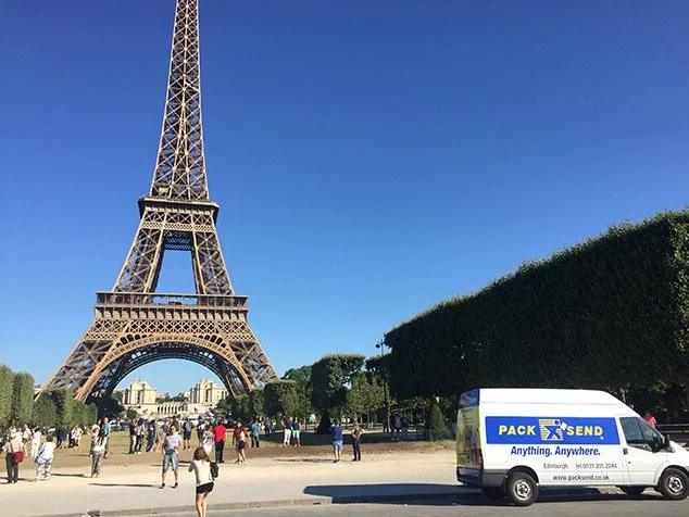 PACK & SEND Van at the Eiffel Tower