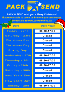 PACK & SEND Belfast East Opening Hours