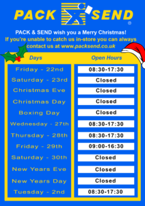 PACK & SEND Croydon Opening Hours