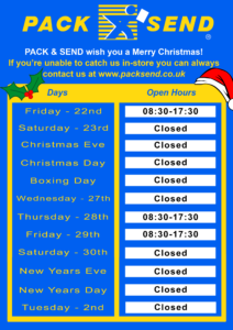 PACK & SEND Edinburgh East Opening Hours