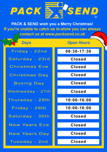 PACK & SEND Glasgow City Opening Hours