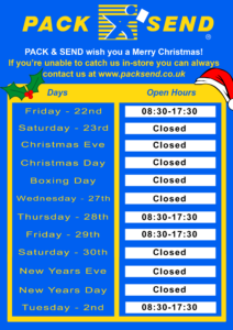 PACK & SEND Guildford Opening Hours