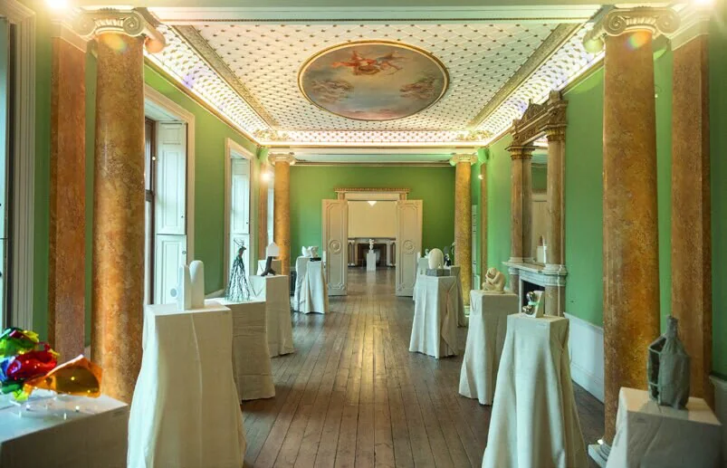 Sculptures on display in the Rothschild Rooms at Gunnersbury Park Museum during the London Sculpture Prize 2025